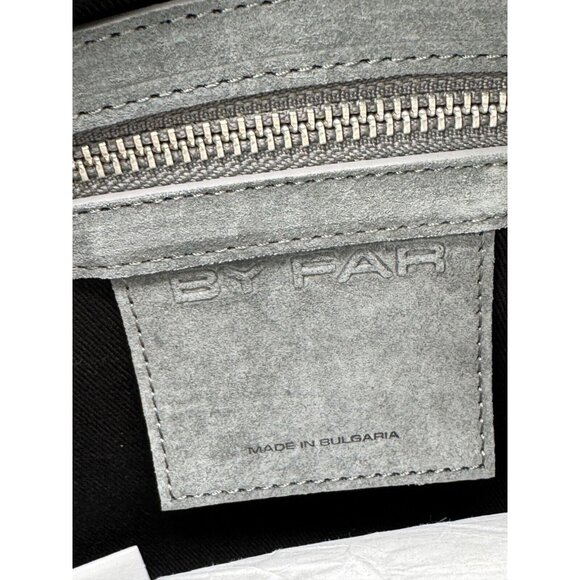 BY FAR Maxi Cush 100% cowhide leather large shoulder bag + Dust bag CEMENT SUEDE - Picture 12 of 14